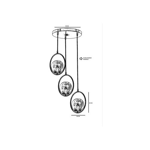 Opviq Luster prsten, 70 cm, 30 cm Cene