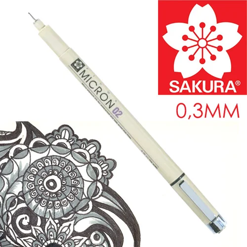 Flomaster za tehničko crtanje SAKURA Pigma Micron BLACK | razne debljine