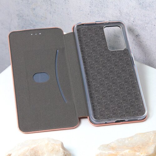 Teracell Maska za Xiaomi Redmi Note 12S (EU) na preklop Flip Premium roze zlatna Slike