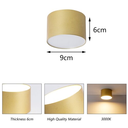 Brilagi Plafonsko svetlo za kupatilo FORIS LED/9W/230V prečnik 9 cm zlatno IP44 Slike