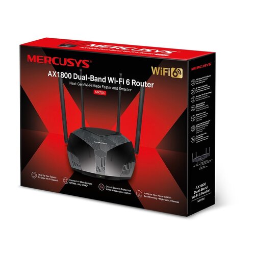 Mercusys MR70X AX1800 dual-band wifi 6 ruter Slike