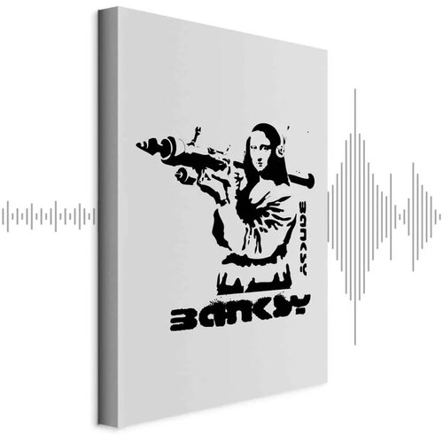  Slika - Contrast Duel (1-part) - Banksy on Mural with Mona Lisa 20x30 Akustična Cene