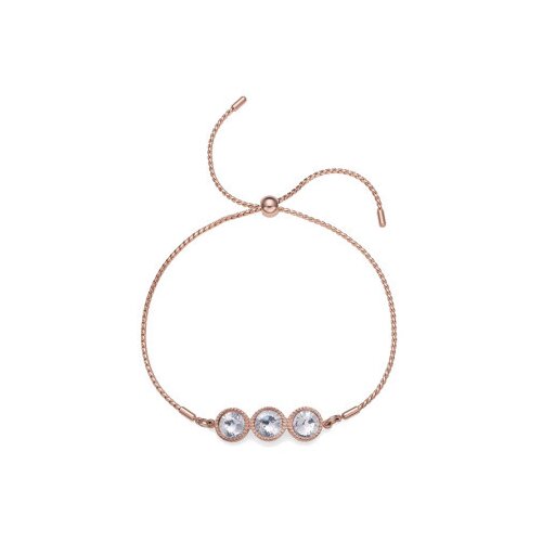 Ženska oliver weber joy ste rosegold crystal roze zlatna narukvica sa swarovski belim kristalom ( 32239rg ) Slike