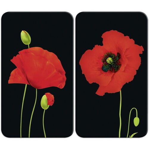 Maximex Poklopci za &amp;scaron;tednjak od kaljenog stakla u setu od 2 komada 52x30 cm Poppy - Slike