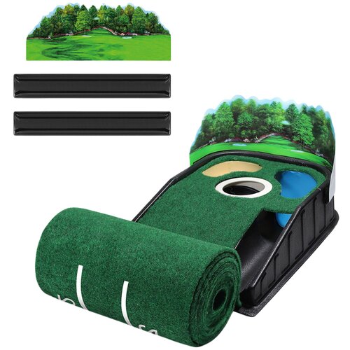 Lean Toys Vadbena podloga za golf iz filca, 3 luknje, 275 cm Slike