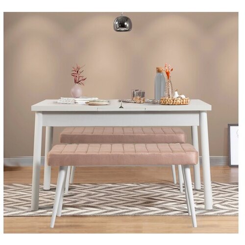 Hanah home trpezarijski sto i klupa 3 komada Santiago 0900 869VEL8850 Cene