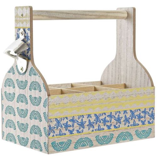  Stalak za boce DKD Home Decor 27 x 16 5 x 25 cm Plava Turkizno Drvo MDF (2 kom.) Slike