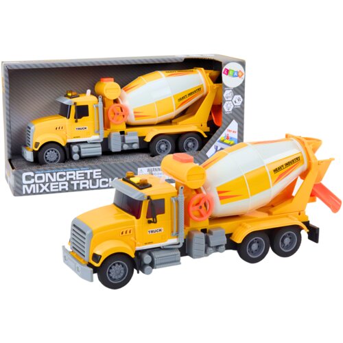 YELLOW Concrete Mixer Truck With Friction Drive Light and Sound Effects Cijene