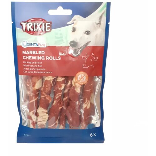 Trixie Dog denta fun marbled chewing rolls beef 70g Cene