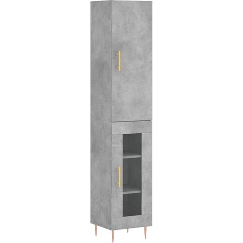 vidaXL Visoka omara betonsko siva 34,5x34x180 cm inženirski les, (20820557) Cene