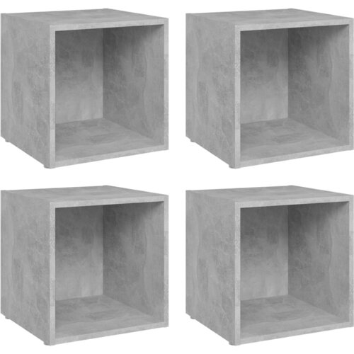 vidaXL TV omarice 4 kosi betonsko sive 37x35x37 cm iverna plošča, (20734716) Cene