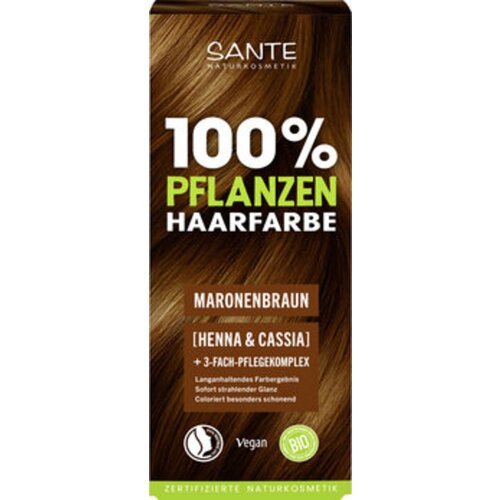 Sante Rastlinska barva za lase - kostanjevo rjava - 100 g Cene
