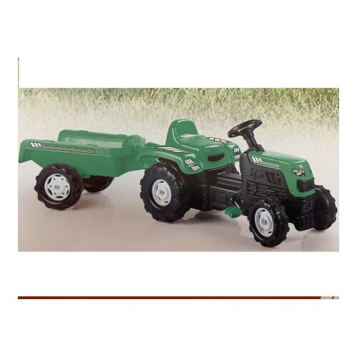 Dolu traktor na pedale sa prikolicom zeleni ( 082466 ) Slike
