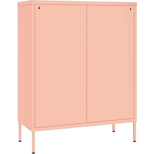 VidaXL Omarica s predali roza 80x35x101,5 cm jeklo Slike