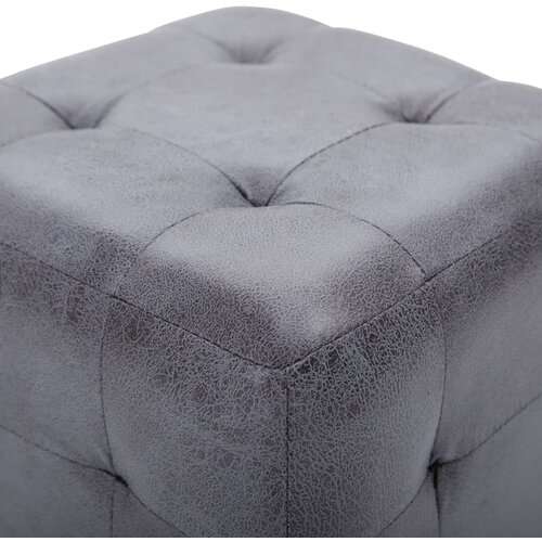  Noćni ormarići 2 kom sivi 30 x 30 x 30 cm umjetna bru&amp;scaron;ena koža Slike