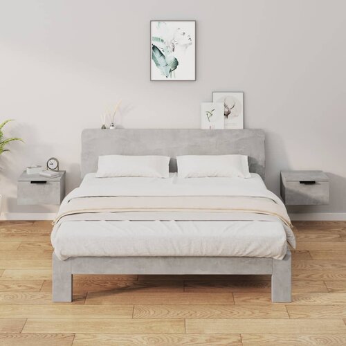 vidaXL Stenske nočne omarice 2 kosa betonsko sive 34x30x20 cm Cene