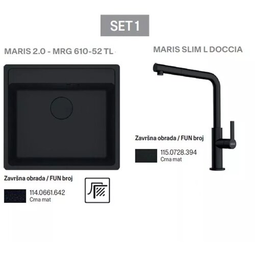 Franke set sudopera MRG 610-52 TL + Maris Slim L-D Slike