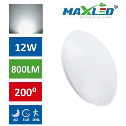 MAX-LED led plafoniera 12w s senzorjem gibanja nevtralno bela