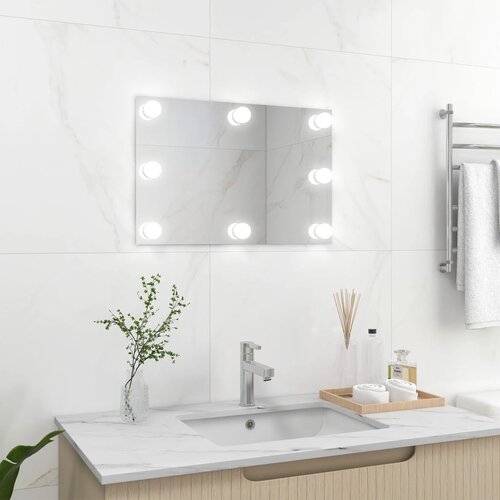 vidaXL zidno ogledalo s LED svjetlima pravokutno stakleno Cijene