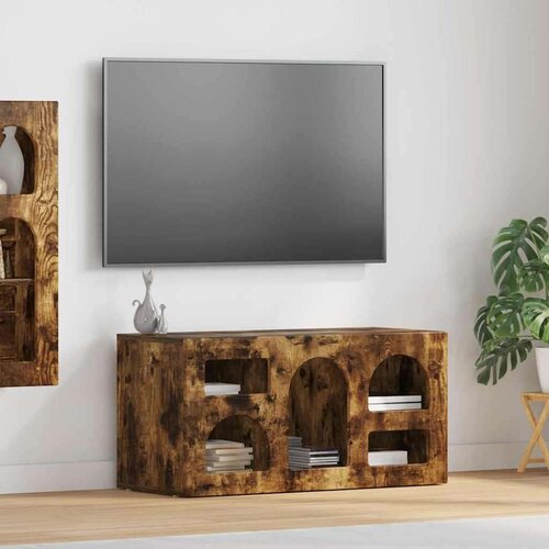 TV omarica Dimljeni oreh 80 x 35 x 40 cm Konstruiran les, (5000112997) Cene