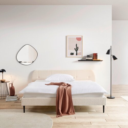 Livetastic OBLAZINJENA POSTELJA 180 cm x 200 cm , les, kovina, tekstil naravne barve Cene