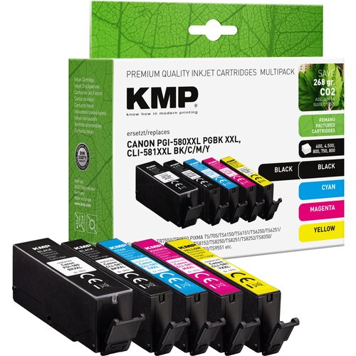 KMP Multipack kompatibel mit Canon PGI-580 /CLI-581 BKCMY XXL Slike