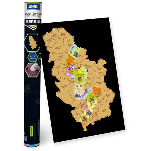 Junior Scratchy B2, greb mapa, 54x70cm - odaberite motiv Cene