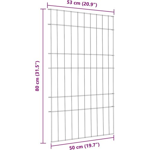  Set ograde za ribnjak 8 kom. 50 x 80 cm Čelik Zelena Slike