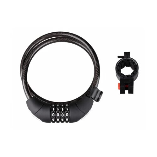 Force brava f lux spiralna &amp;scaron;ifra sa držačem 85cm/10mm,crna Slike