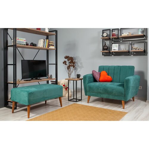 aqua loveseat-sea green sea green 2-Seat sofa-bed Slike
