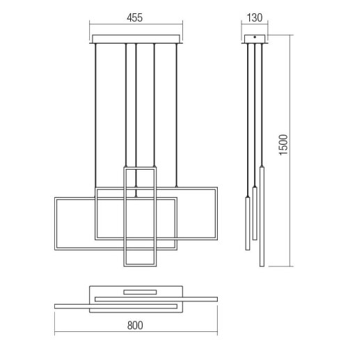  Redo 01-2315 - LED prigu&amp;scaron;iva luster na sajli PLANA LED/60W/230V crna Slike