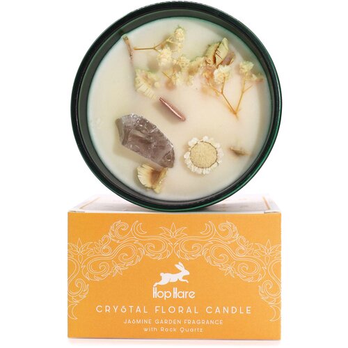 HOP Hare Kristalna čarobna sveča – Srce leva - Soy Wax, Fragrance, Glass, Gemstones - Home warming - Dan žena Cene