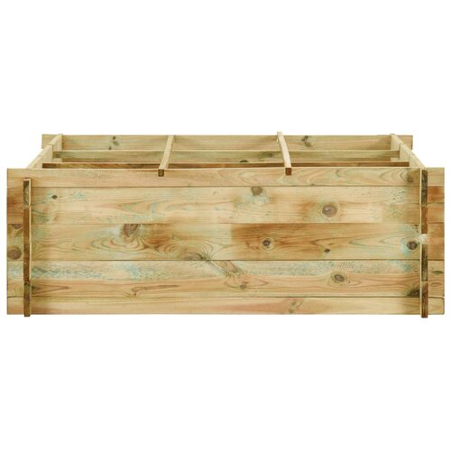 Maison Chic Visoka greda - Greda - Cvetlični Lonec impregnirana borovina 120x120x40 cm, (21788695) Slike