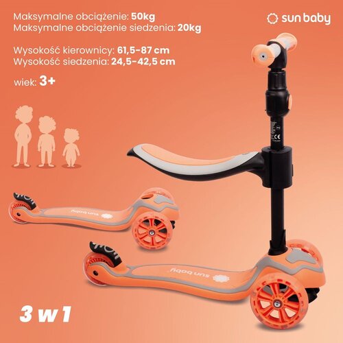  Romobil za ravnotežu na 3 kotača 3u1 rozi Slike