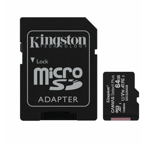 Kingston 64GB Select plus SDCS2/64GB-3P1A, microSD UHS-I 3kom memorijska kartica Slike