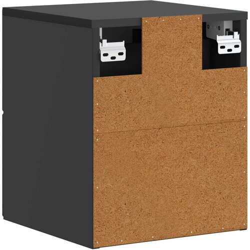  Noćni ormarić za montažu na zid 2 pcs Crna 34 5 x 33 x 40 cm Slike