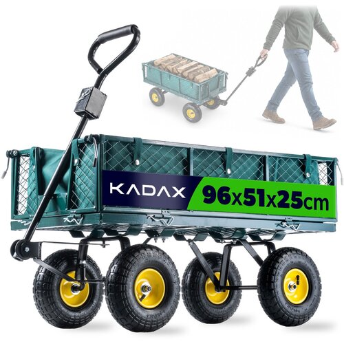 KADAX vrtni voziček, samokolnica, prevoz za plažo, prikolica, 300 kg, s ponjavo, velik, (5000346847) Cene
