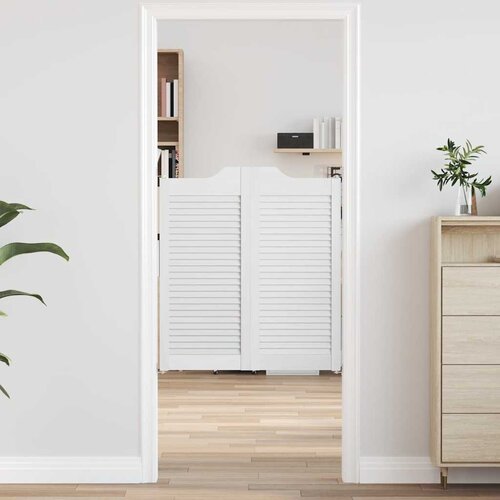VidaXL Okretna vrata s re&amp;scaron;etkama Dizajn 2 para bijela 90x80 cm Slike