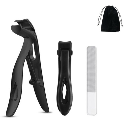 INF 3-delni profesionalni manikirni set z ukrivljenimi kle&amp;scaron;čami Black, (5000284017) Slike