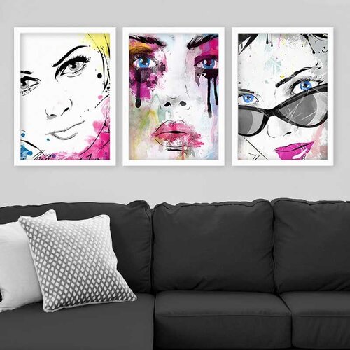 Wallity Set uramljenih slika 3BC_3848730, 3 Dela Cene