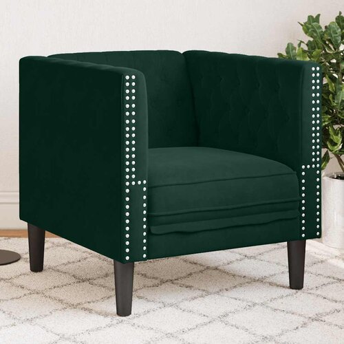  Chesterfield kauč fotelja tamnozeleni bar&scaron;un Cijene