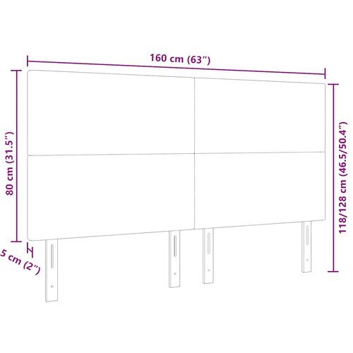  Uzglavlje Svijetlozeleni sivi 160 cm Kordura tekstil Slike