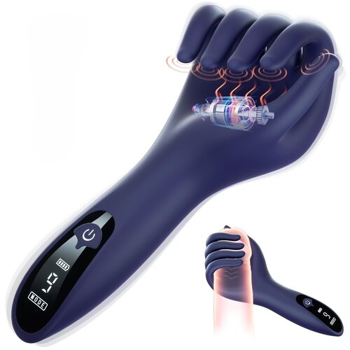 SuperLove Perfect Hand Strong Penis Vibrator Dark Blue Slike