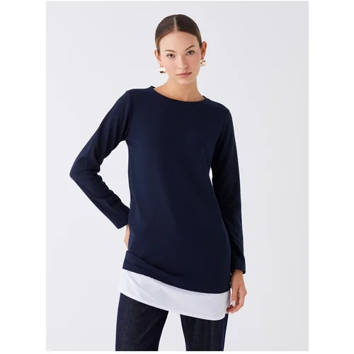 LC Waikiki Women's Crew Neck Straight Long Sleeve Tunic