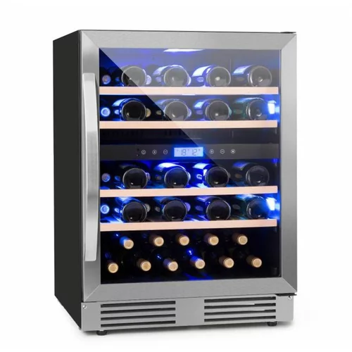 Klarstein Vinovilla Duo43 2-conski hladilnik za vino, 129 l, 43 steklenic, 3 barve, steklena vrata