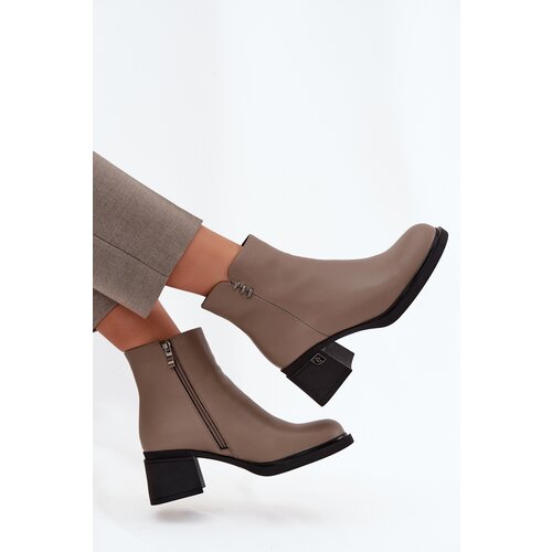 VINCEZA Leather Insulated Women&amp;#039;s Ankle Boots on Block Slike