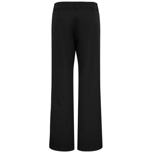 Only Hlače iz tkanine Lana 15267759 Črna Straight Fit Slike