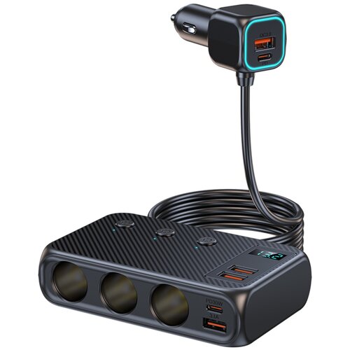 INF Dvojni USB avtopolnilec PD30W, QC3.0, digitalni zaslon, (5000505621) Slike