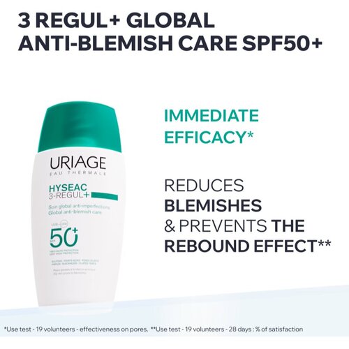 Uriage Hyseac 3-Regul+ Global Anti-Blemish Care SPF50+ dnevna krema za mastno kožo SPF 50+ 50 ml Slike