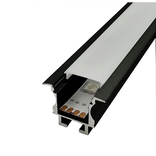 Mitea Lighting aluminijumski profil za led trake crni ugradni set sa difuzorom i žabicama 19x25x2000mm MA613-UZ-C Cene